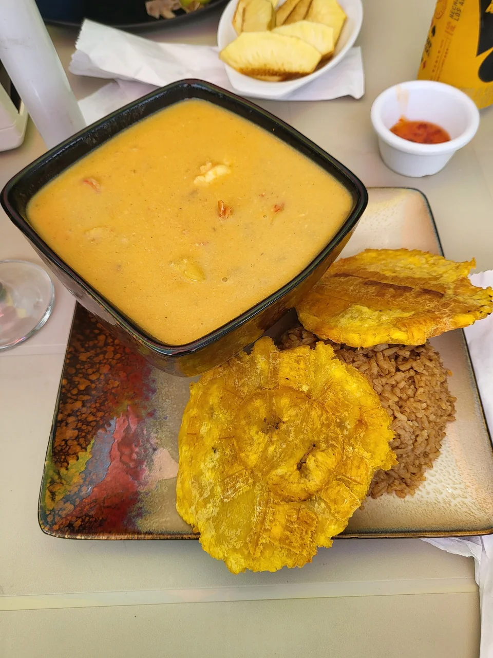 Cazuela de mariscos in San Andrés, Colombia.